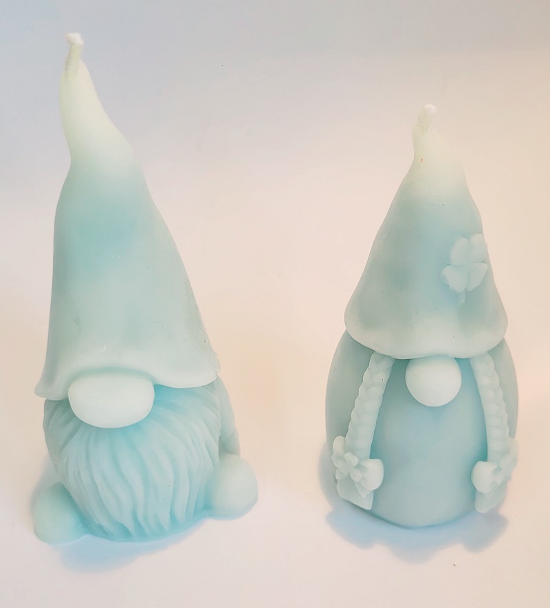 Solid Beeswax 2 x 'Gonk' /Gnome Candles