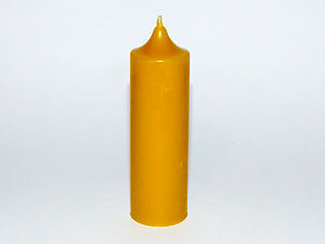 Small 'Church' Style Beeswax Pillar Candle - Box of 10