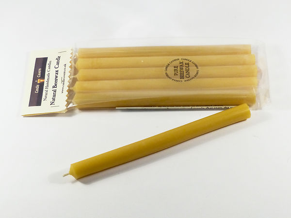Solid Beeswax Straight 'Pencil' Candles x 5