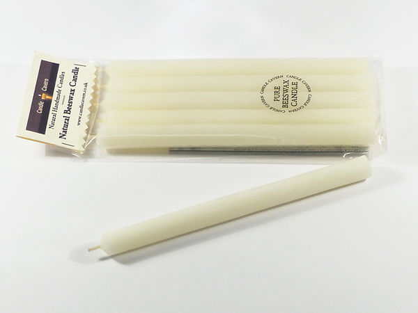 Solid Beeswax Straight 'Pencil' Candles x 5
