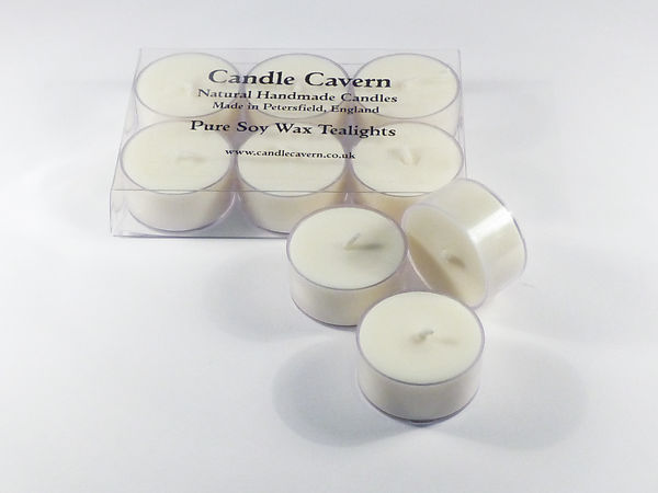 Pure Soy Wax Tealights - Box of 6 - Unscented